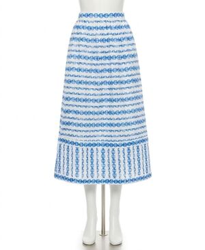 NEW FRENCH CONNECTION structured taffeta skirt in true blue